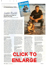 westways magazine cover october 2008 rosie the bulldog justin rudd